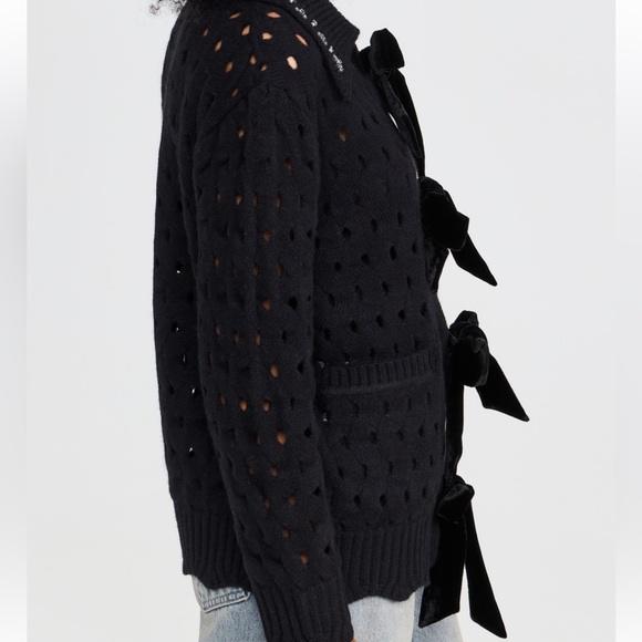 New without tags Sea Leia  Knit Cardigan with Stones and Bow Details - Picture 3 of 5